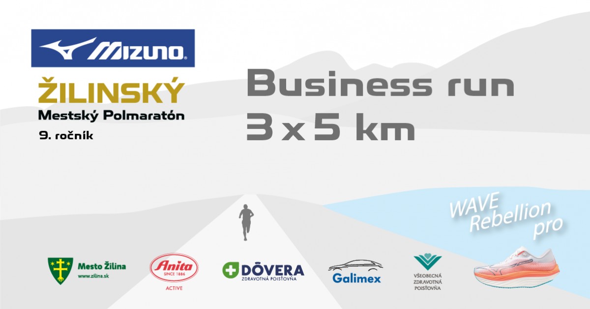 Žilinský mestský polmaratón - business run 3x5 km